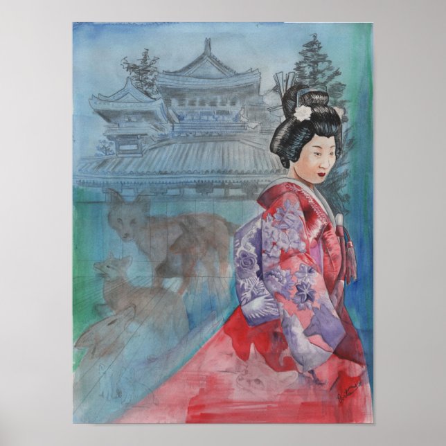 Poster La Femme Fox par Portia St Luke (Devant)