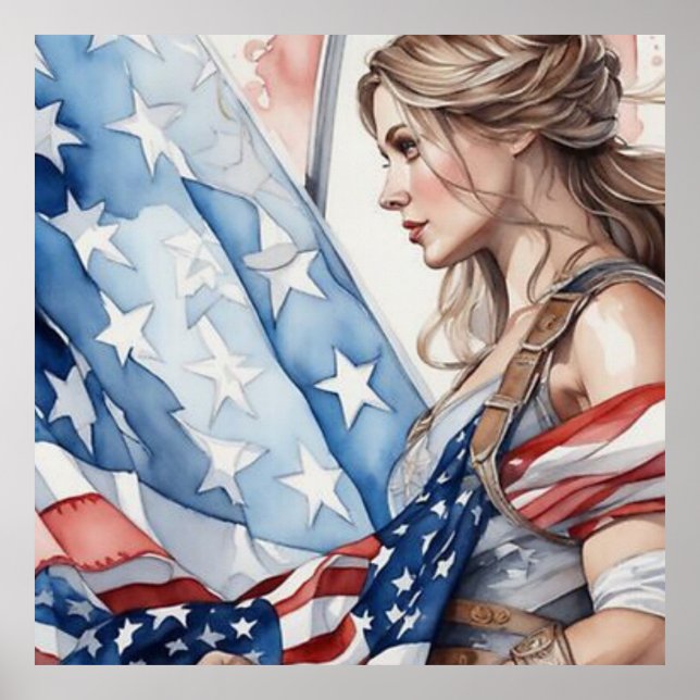 Poster La femme patriotique (Devant)