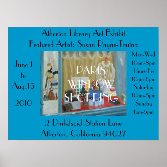 POSTER LA FENÊTRE DE PARIS SHOPPING (Devant)