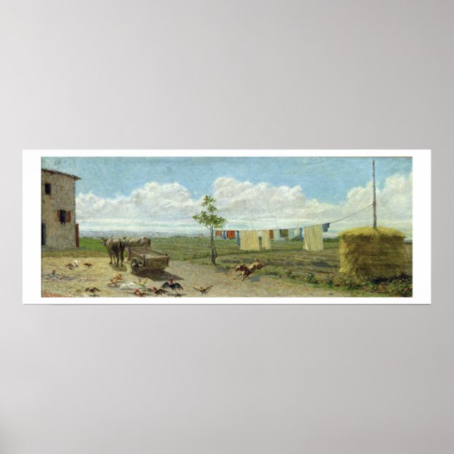 Poster La Ferme (huile sur toile) (Devant)