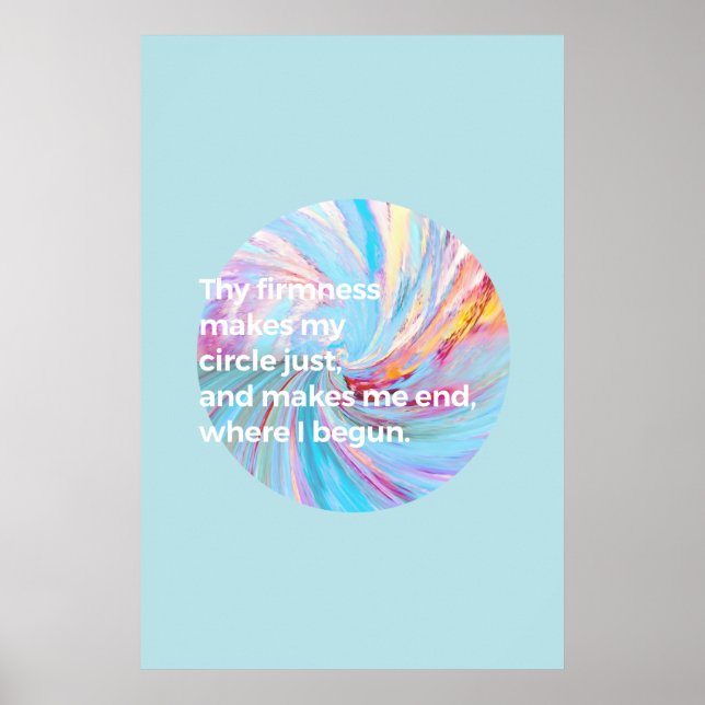 Poster La fermeté - Turquoise (Devant)