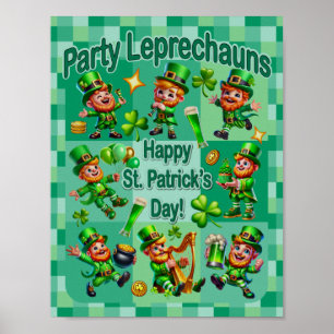 Poster La fête de la Saint-Patrick Adorables "Lutins de f