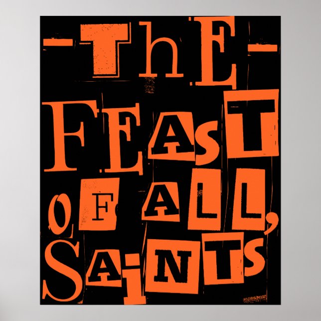 Poster La Fête de tous les Saints Catholiques La Toussain (Devant)