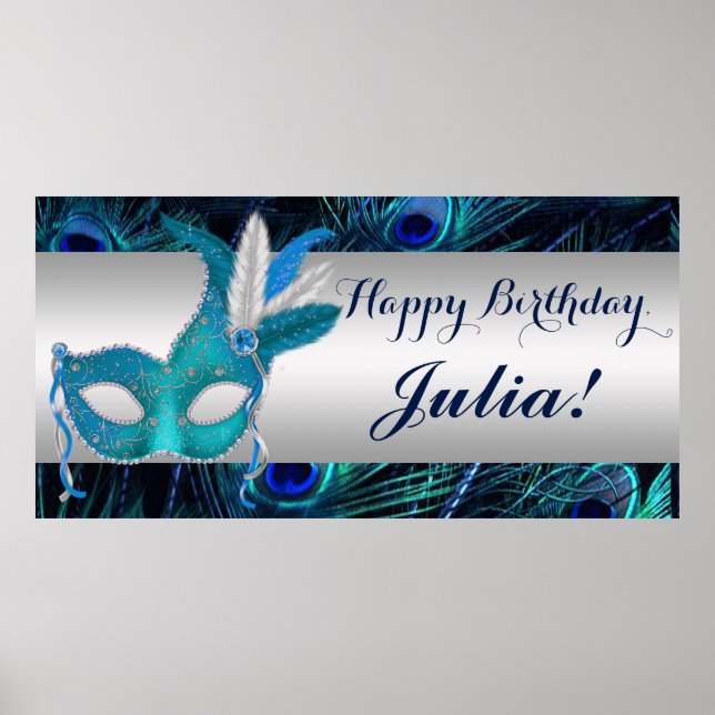 Poster La fête mascarade de Peacock (Devant)