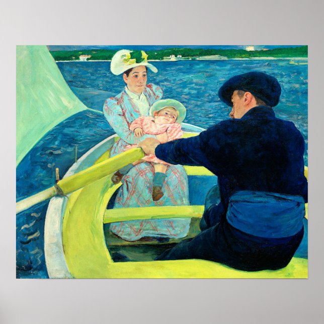Poster La fête nautique par Mary Cassatt (Devant)