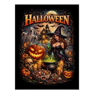 Poster La fête nocturne de la sorcière