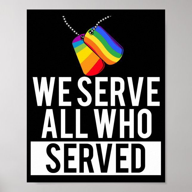 Poster La Fierté Militaire LGBT Gay Nous Servions Tous Ce (Devant)