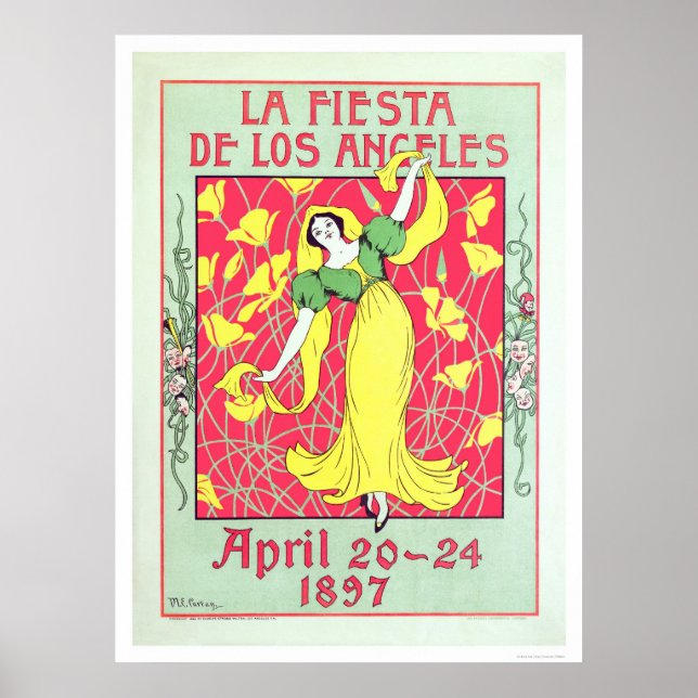 Poster La Fiesta de Los Angeles 1897 (Devant)