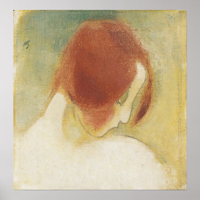 Poster La fille aux cheveux rouges, Helene Schjerfbeck (Devant)