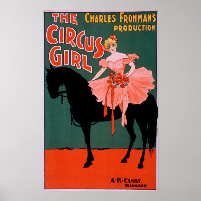 Poster La Fille du Cirque - Femme à cheval Théâtre (Devant)