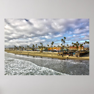 Poster "La fin plage CA de Newport de jour"