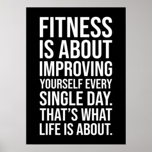 Poster La Fitness, C'Est S'Améliorer Chaque Jour
