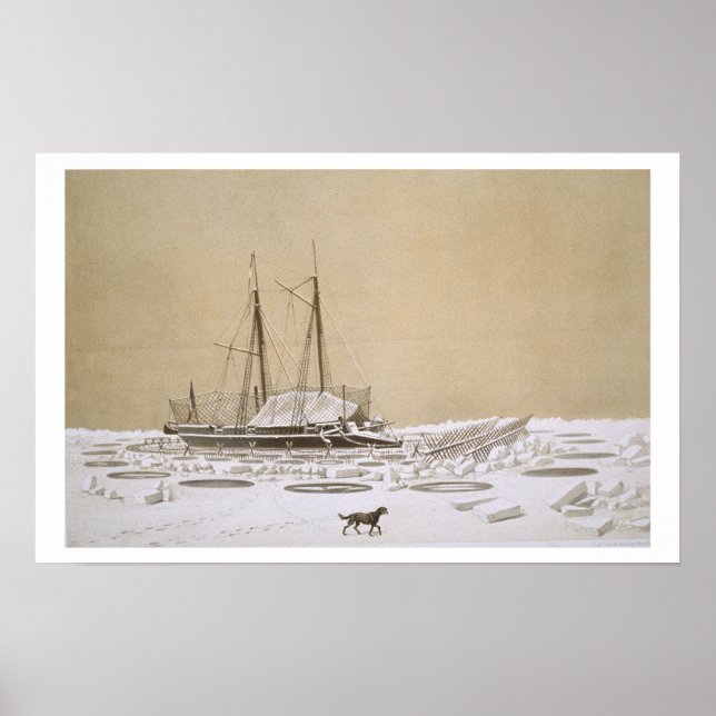 Poster La Flèche à Kil-Bouroun envahie par la glace, des  (Devant)