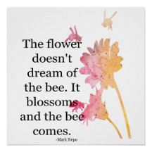 Poster La fleur ne rêve pas de l'abeille