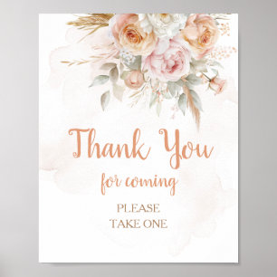 Poster La florale rustique n'est-elle pas un Merci génial