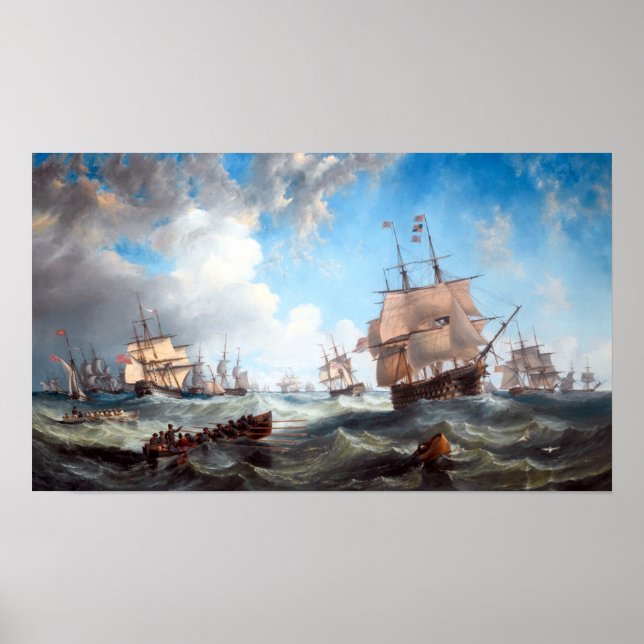 Poster La flotte de la Manche dans la marine royale par t (Devant)