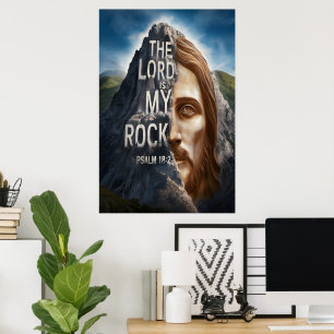 Poster La Foi Divine : Le Seigneur Est Mon Rocher