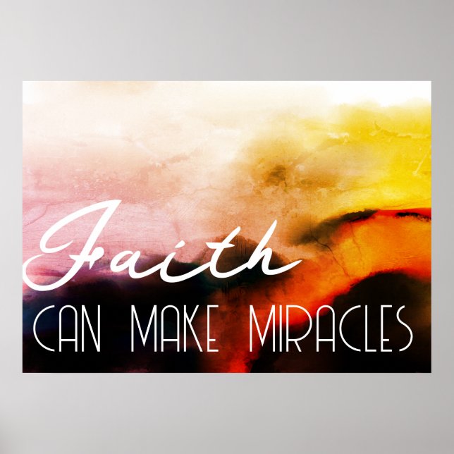 Poster La foi peut rendre Miracles Grunge Cliff Abstrait (Devant)
