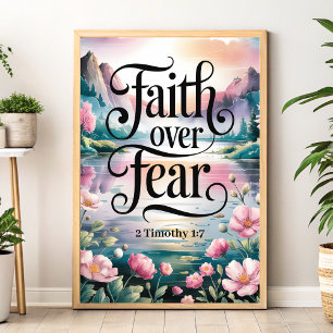 Poster La foi sur la peur Christian Women Wall Art