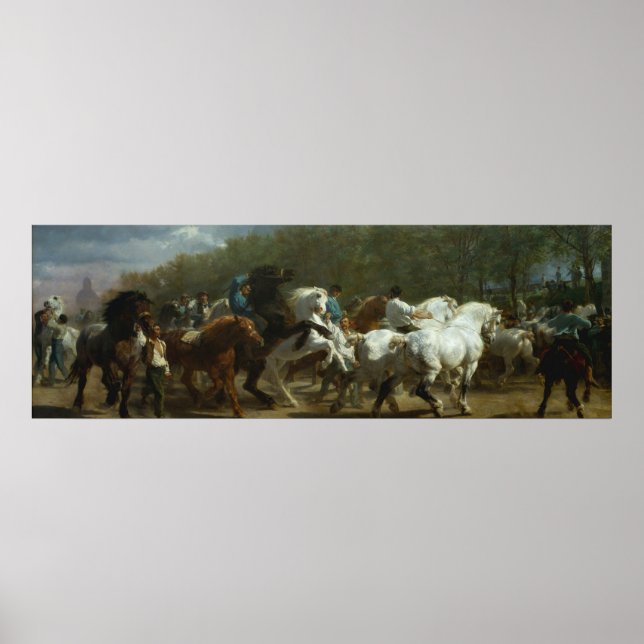 Poster "La Foire du Cheval" de Rosa Bonheur Poster, Impri (Devant)