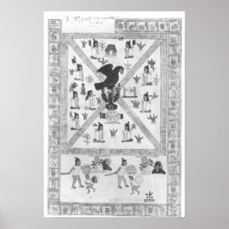Poster La fondation de Tenochtitlan