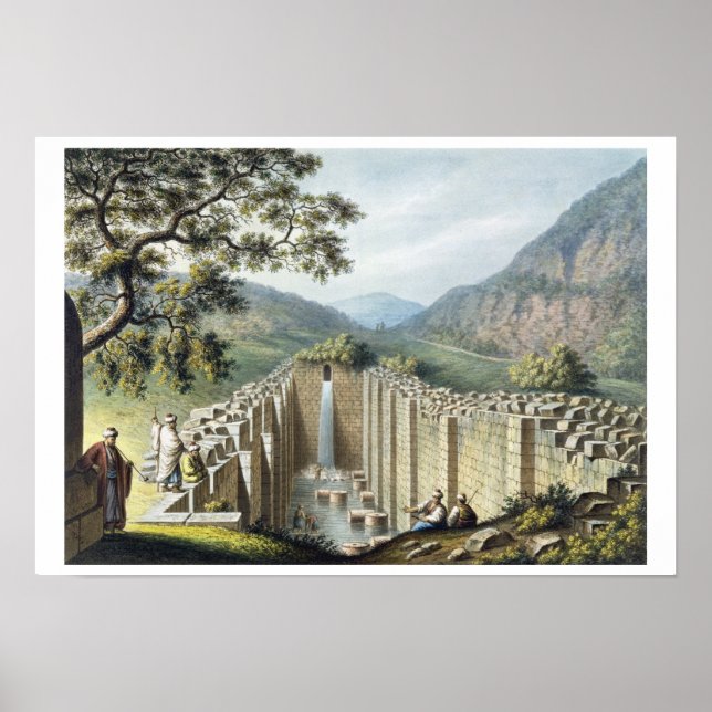 Poster La Fontaine de Siloah, Jérusalem, pub. par William (Devant)