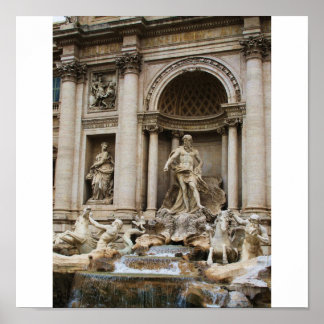 Poster La Fontaine de Trevi dans la ville de Rome