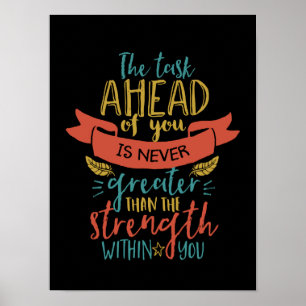 Poster La force inspirée de citation croient en vous-même