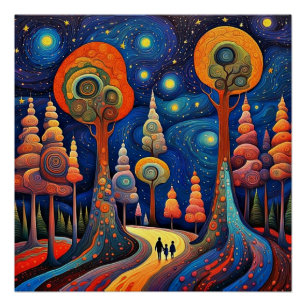 Poster La forêt enchantée en étoile