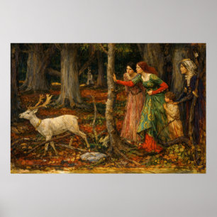 Poster La forêt mystique par John William Waterhouse
