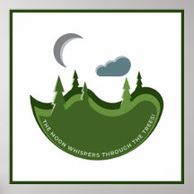 La Forêt Verte Au Lune Illustration