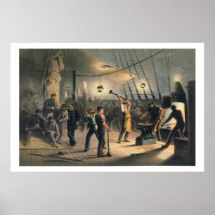 Poster La forge sur la plate-forme du grand oriental,