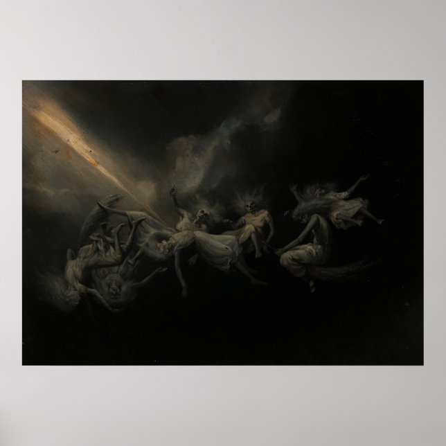 Poster La foudre a frappé un troupeau de sorcières, retra (Devant)