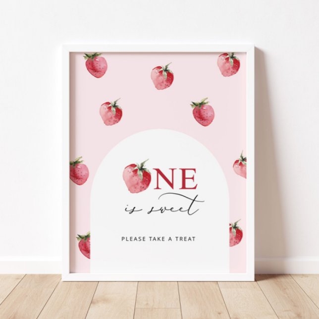 Poster La fraise un est doux prendre un plaisir anniversa (Créateur téléchargé)