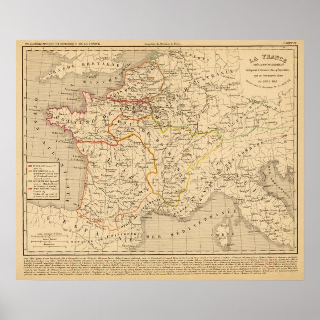 Poster La France apres la mort de Clothaire (Devant)