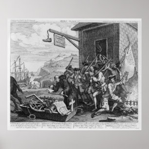Poster La France, plat I "de l'invasion", 1756