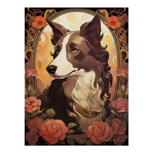 Poster La frontière Collie Dog 002 - Natalia Mucha (Devant)