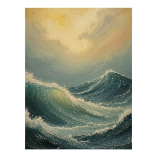 Poster La fureur de l'océan à l'aube (Devant)