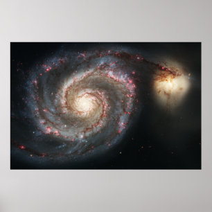 Poster La galaxie un 51a plus malpropre NGC 5194 de