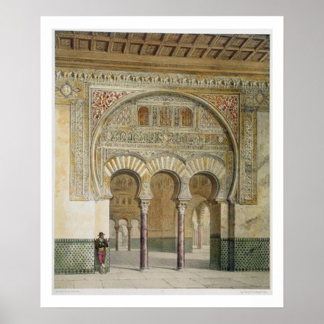 Poster La Galerie de la Cour des Lions à l'Alhambra, (Devant)