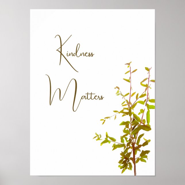 Poster La gentillesse a de l'importance l'encouragement d (Devant)