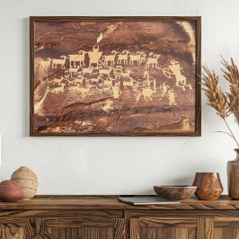 Poster La Grande Chasse Panneau Pictograph 9 Mile Canyon