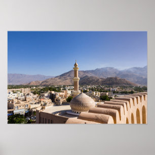 Poster La Grande mosquée et le minaret à Nizwa - Oman