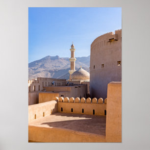 Poster La Grande mosquée et le minaret de Nizwa - Oman