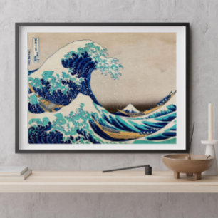 Poster La Grande Vague de Kanagawa par Katsushika Hokusai