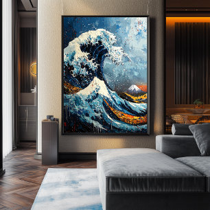Poster La Grande Vague expressionniste : une réinterpréta