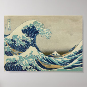 Poster La grande vague outre de Kanagawa