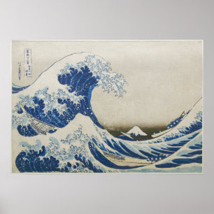 Poster La grande vague outre de Kanagawa