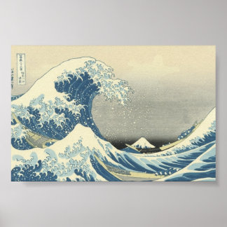 Poster "La Grande Vague" peinture japonaise c. 1830-1832