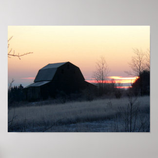 Poster la grange gelée